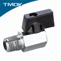 Hydraulic equal shape male thread brass chrome plated mini ball valve with CE certification